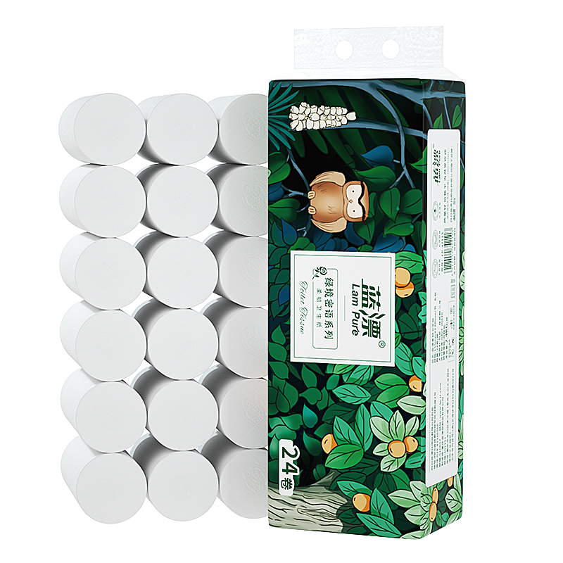 蓝漂LP-42113白色无芯圆卷24卷*1提装（绿镜蜜语）（单位：卷） 绿色24卷/提
