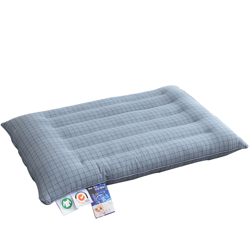 三极 TP2719  格子简约低枕 高度5厘米  48*74cm  单位：个 蓝格