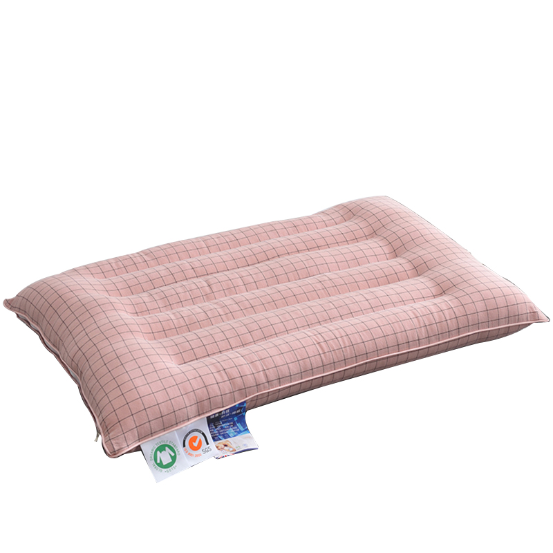 三极 TP2719  格子简约低枕 高度5厘米  48*74cm  单位：个 粉格