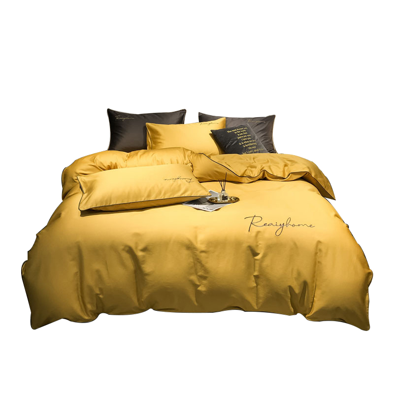 三极 TP2750  60支长绒棉四件套 床单款  适用于1.5-1.8米床  单位：套 姜黄
