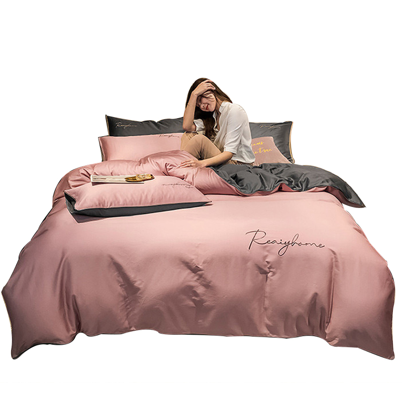 三极 TP2750  60支长绒棉四件套  床笠款  适用于1.5米床  单位：套 豆沙深灰