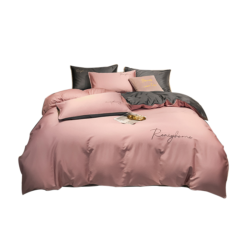 三极 TP2750  60支长绒棉四件套  床笠款  适用于1.8米床  单位：套 豆沙深灰