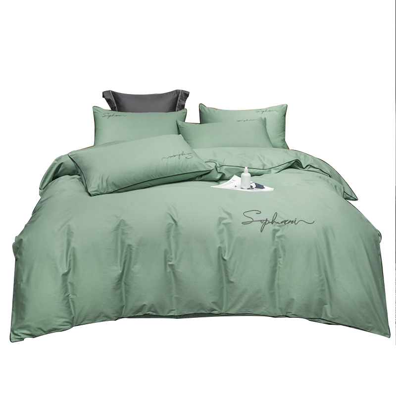 三极 TP2750  60支长绒棉四件套  床笠款  适用于1.8米床  单位：套 灰草绿