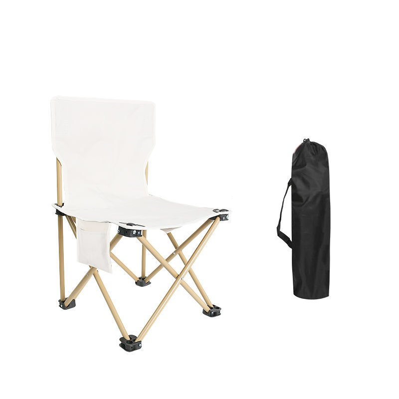 三极 TP8816  户外桌椅套装折叠便携式  折叠椅  米白色 中号椅&nbsp;&nbsp;36*36*60cm