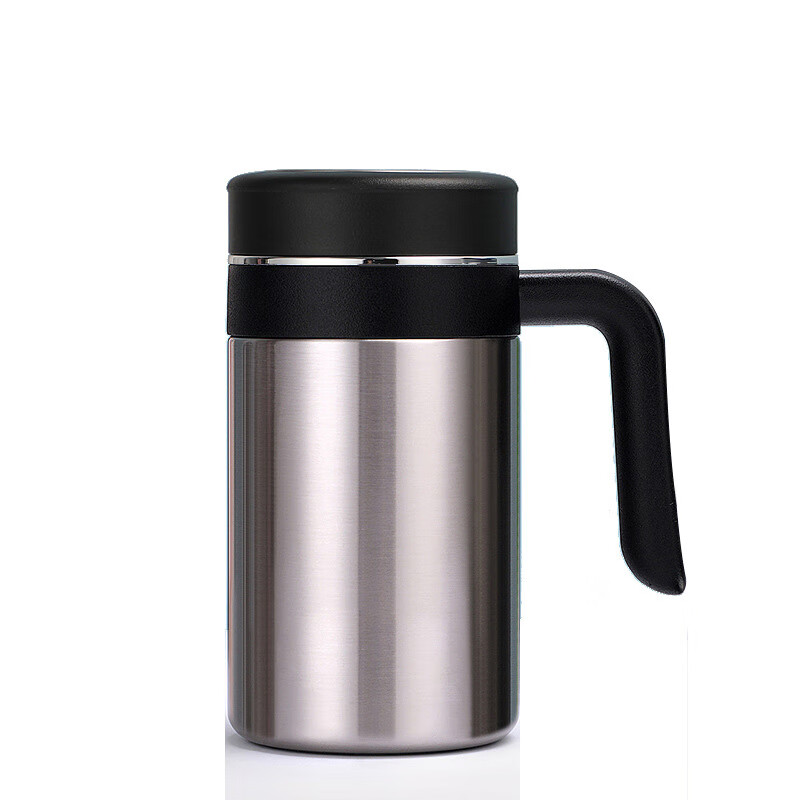 乐搏锐胜LB-3001带把手柄316材质不锈钢办公杯520ML 单位：个 不锈钢色