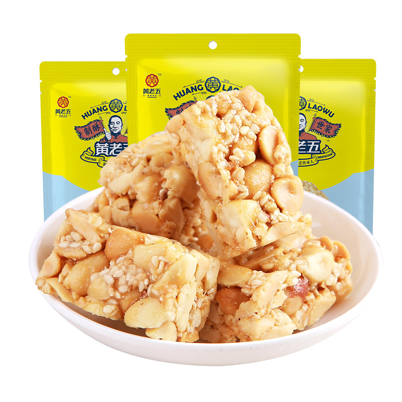 黄老五 木糖醇花生酥128g*3袋 3袋