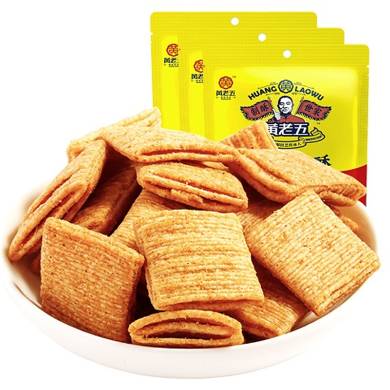黄老五 小麦锅巴酥170g*3袋（烧烤/香辣口味任选） 3袋