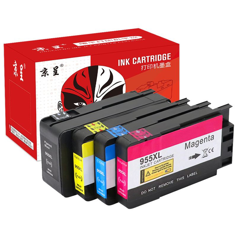 京呈955XL墨盒适用惠普8210 7720 7730 7740 8216 8710 8720打印机 955XL 四色套装大容量/套