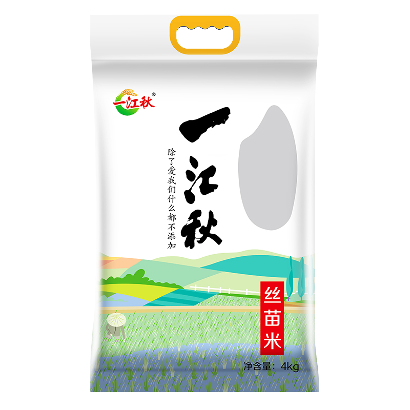 一江秋丝苗米4KG真空包装 单位：包 本白色