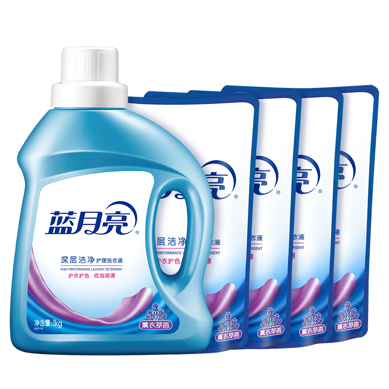 蓝月亮洁净薰1kg+洁净薰袋1kg*4 80001187（单位：套） 蓝色