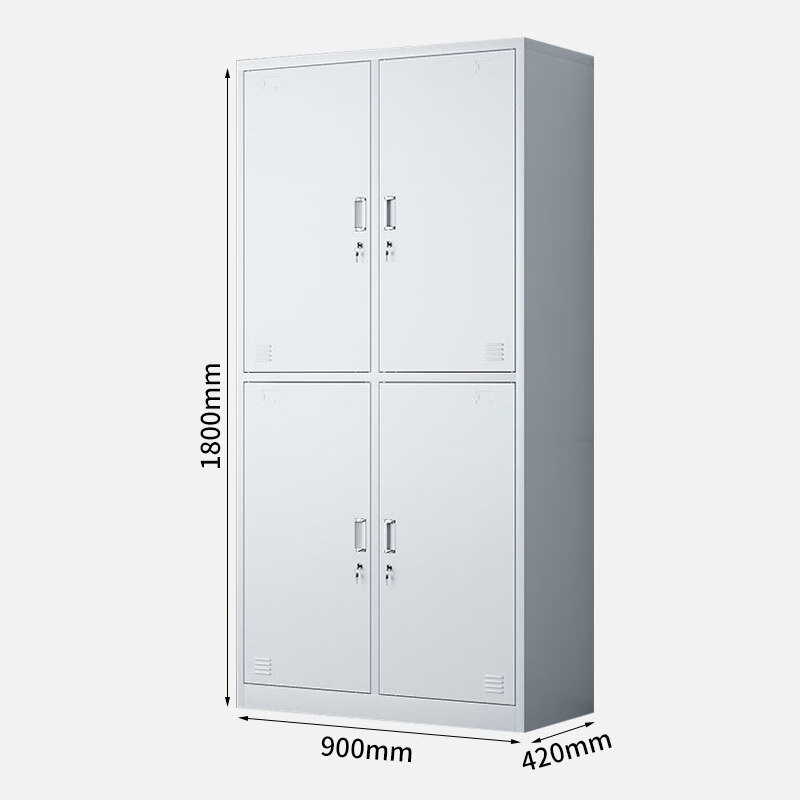臻远ZY-GYGA-3更衣柜铁皮柜健身房存包柜更衣室衣柜鞋柜 4门更衣柜 个 灰白色