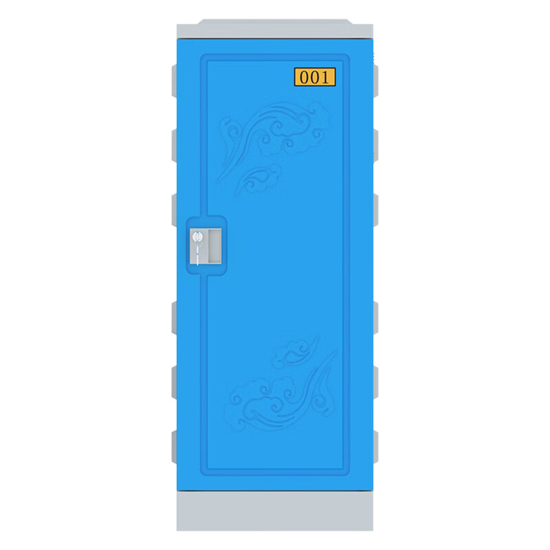 臻远ZY-ABS-5ABS塑料更衣柜健身房组合寄存包柜学生书包柜915*385*470 个 蓝色