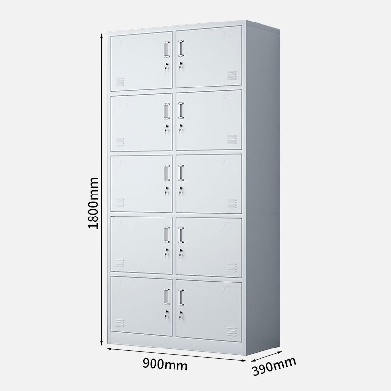 臻远ZY-GYGA-8更衣柜铁皮柜健身房存包柜更衣室衣柜鞋柜 10门更衣柜 个 灰白色
