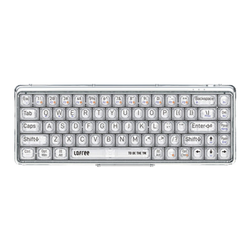 洛斐（LOFREE）透明1%双模无线机械键盘高透客制水母轴体适用电脑ipad笔记本游戏办公居家便携 个 透明