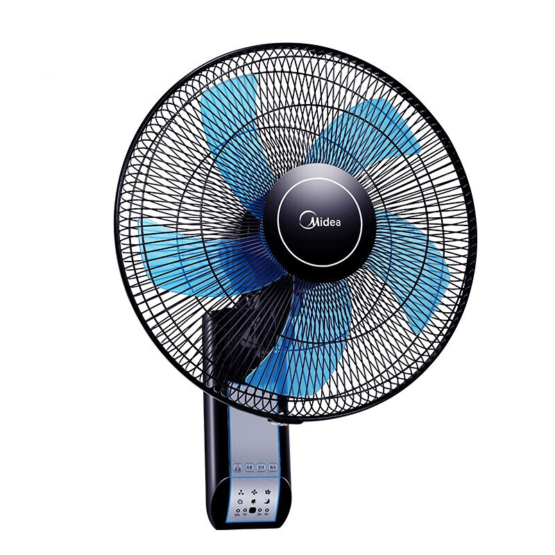 美的（Midea）FW40-11AR遥控壁扇16寸五叶商居两用节能低噪广角摇头定时电风扇（单位：个） 黑色