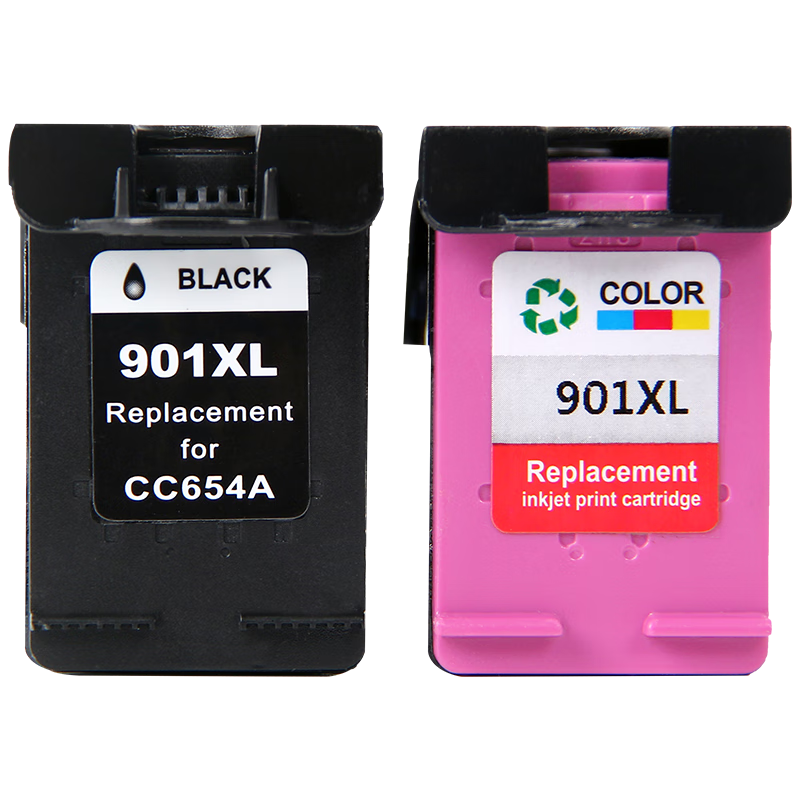 京呈适惠普hp901墨盒HP4500墨盒J4660 j4580 J4640 J4660打印机墨盒 HP901XL 黑彩墨盒套装/套