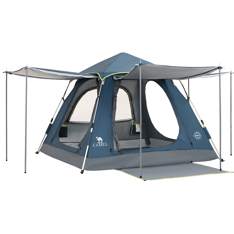 骆驼（CAMEL）牧云四露营三门弹压防晒防雨营地公园郊游户外帐篷 A1S3NA105-1 个 湛蓝色