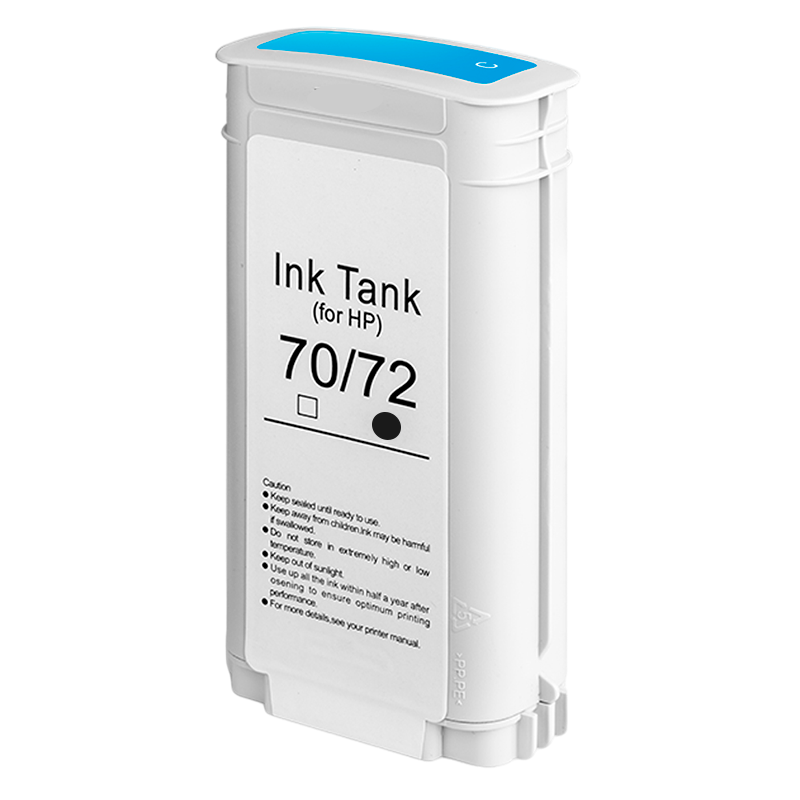 京呈适用惠普HP T610/T770/T790/T795/T1100绘图仪墨盒墨水72号打印头喷头 【青色72C墨盒】C9371A/支