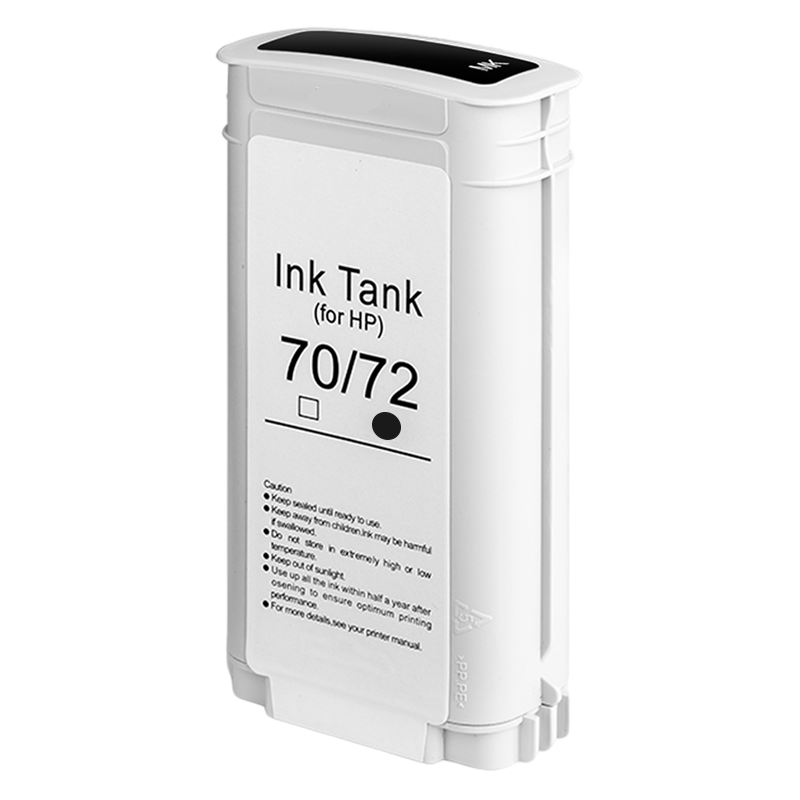 京呈适用惠普HP T610/T770/T790/T795/T1100绘图仪墨盒墨水72号打印头喷头 【粗面黑72MK墨盒】C9403A/支