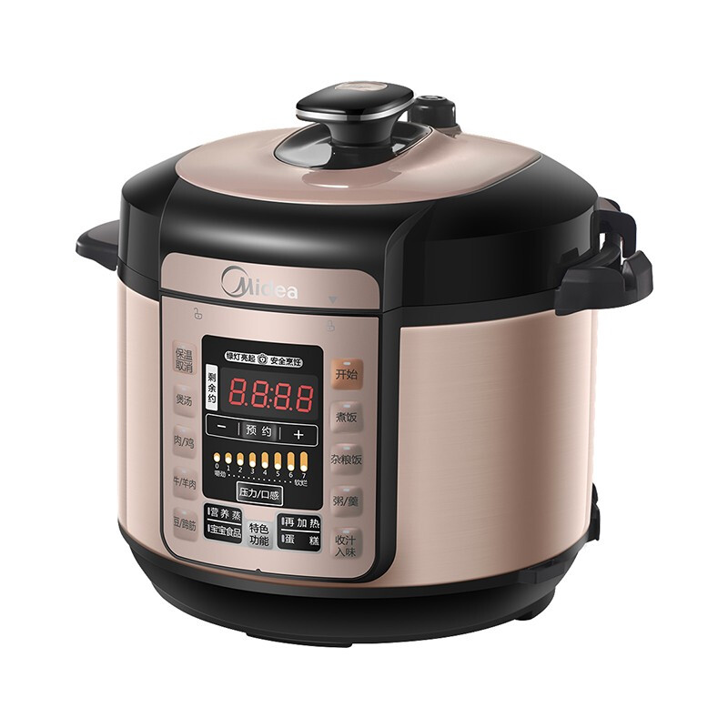 美的（Midea）电压力锅	MY-YL50M3-752 玫瑰金 5L 双胆（单位：台） 玫瑰金