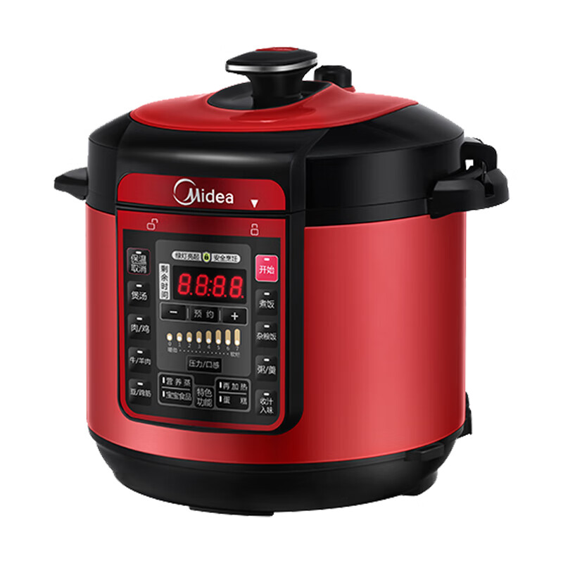 美的（Midea）电压力锅 MY-QC60A5 家用多功能高压锅 6L（单位：台） 红色