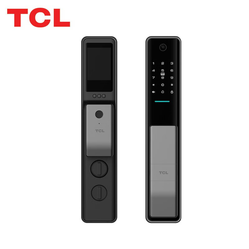 TCL 智能门锁 K5C 指纹锁猫眼可视防盗门密码锁家用猫眼防盗电子锁（单位：把） 黑色