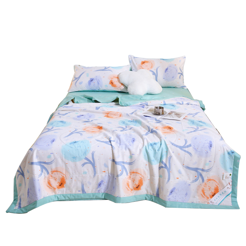 三极&nbsp;TP2802&nbsp;&nbsp;全棉印花新疆棉花夏凉被  单位：条 仙本娜-绿 180*200cm