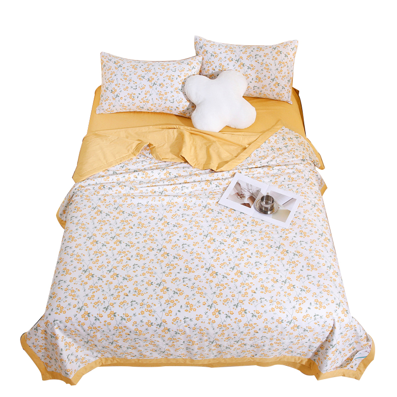 三极&nbsp;TP2802&nbsp;&nbsp;全棉印花新疆棉花夏凉被  单位：条 春风拂面-黄 150*200cm