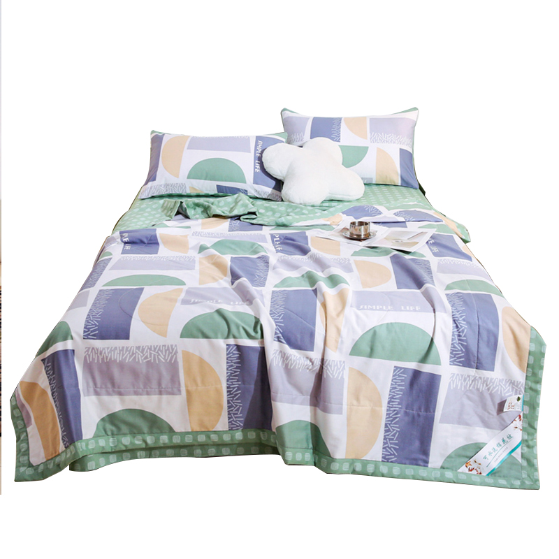 三极&nbsp;TP2802&nbsp;&nbsp;全棉印花新疆棉花夏凉被  单位：条 微梦时光-绿 180*200cm