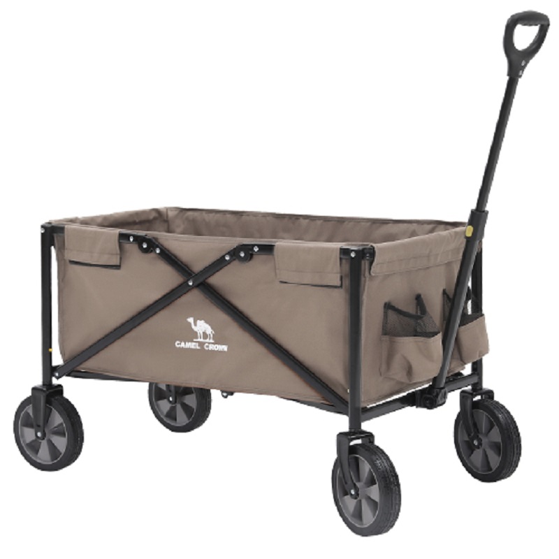 骆驼（CAMEL） 户外露营野炊搬运钓鱼多功能营地便携折叠小推车 A1S3KP102-1 个 卡其色