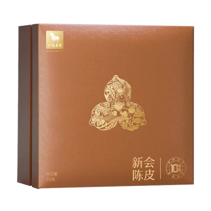 八马茶业 新会陈皮10年陈皮礼盒装70g 香槟色