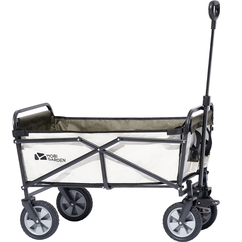 牧高笛（MOBIGARDEN）户外露营便携式野餐拖车营地可刹车手推车折叠小推车 NX22671013 象牙白