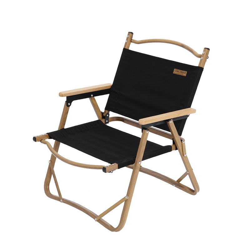 骆驼  户外露营轻便携折叠椅阳台休闲钓鱼椅子野营装备野餐克米特椅 A1W3GT101-2 张 黑色