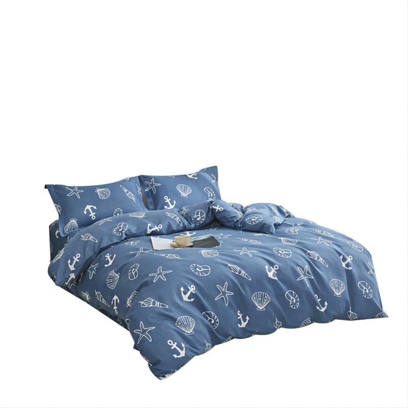 洁丽雅（GRACE）生态长棉绒四件套200*230cm 海洋之星 CP1023 海洋之星