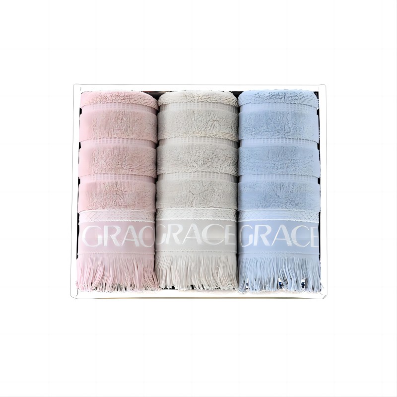 洁丽雅（GRACE）面巾礼盒 3条面巾 商旅臻品-3（单位：盒） 随机