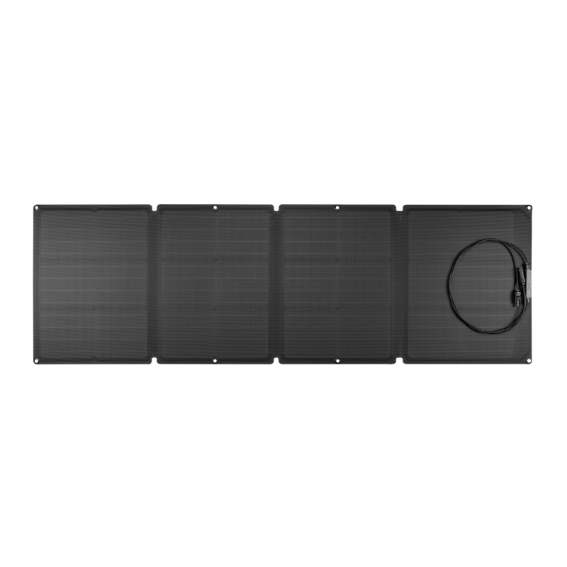 正浩EcoFlow 太阳能电池板110W光伏发电板家用户外露营折叠便携充电 台 黑色