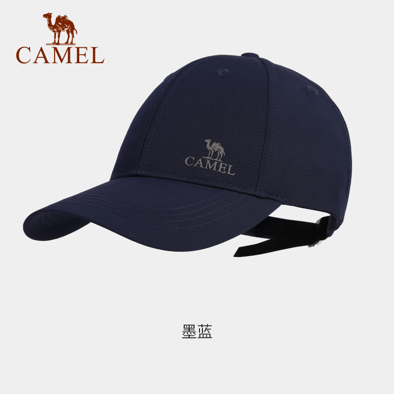 骆驼（CAMEL）鸭舌帽男女宽檐遮阳帽防晒棒球帽 133BARC017顶 墨蓝