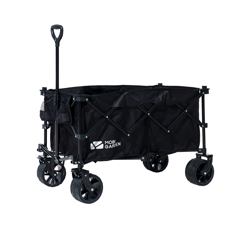 牧高笛（MOBIGARDEN）户外露营大容量带刹车折叠拖车NX22671048 曜石黑