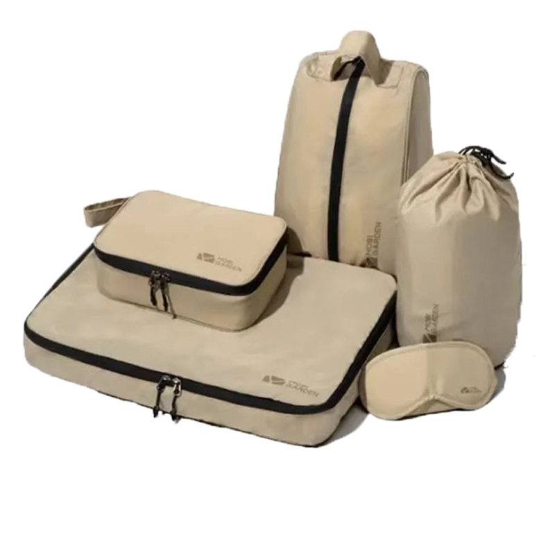 牧高笛（MOBIGARDEN） 户外旅行出差洗漱袋便携洗护用品收纳洗漱包套装五件套NX21664008 暖沙色