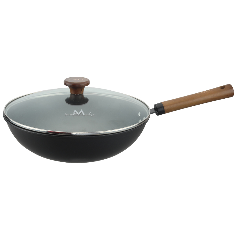 英麦斯 卡迪斯真不绣炒锅YSX200132  个 黑色