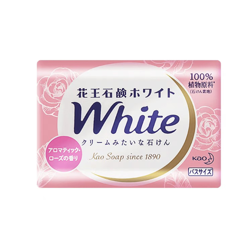 花王玫瑰香型沐浴洁面皂white 香皂 130g*3块 粉色