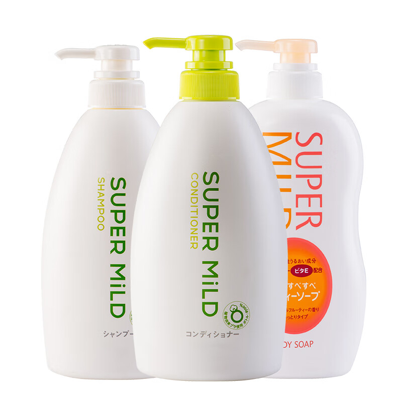 惠润洗护沐浴三件套洗护套装1.85L家庭装控油洗发露护发素沐浴露3瓶 象牙色