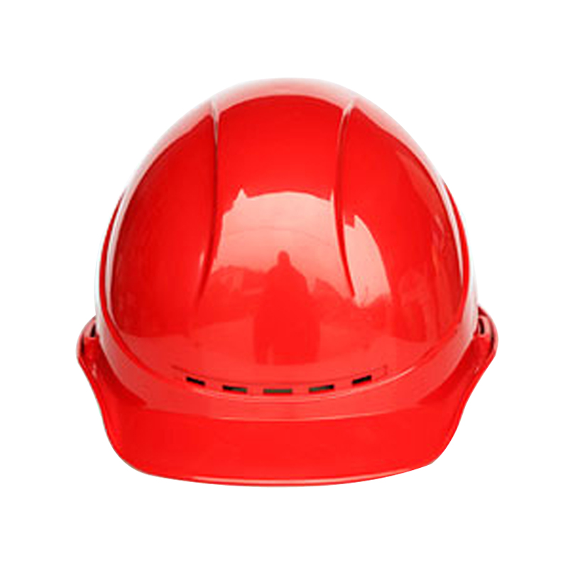 谋福9972安全帽工地施工领导电工国标加厚头盔劳保建筑工程帽（四面透气挡水槽（卷边） 个 红色