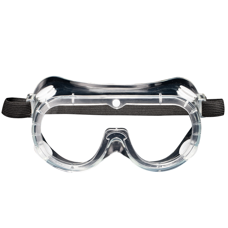 谋福02防雾护目镜 全封闭式防飞溅防飞沫防尘防护眼罩可戴镜【防雾全封闭 （黑带款）】 个 透明色