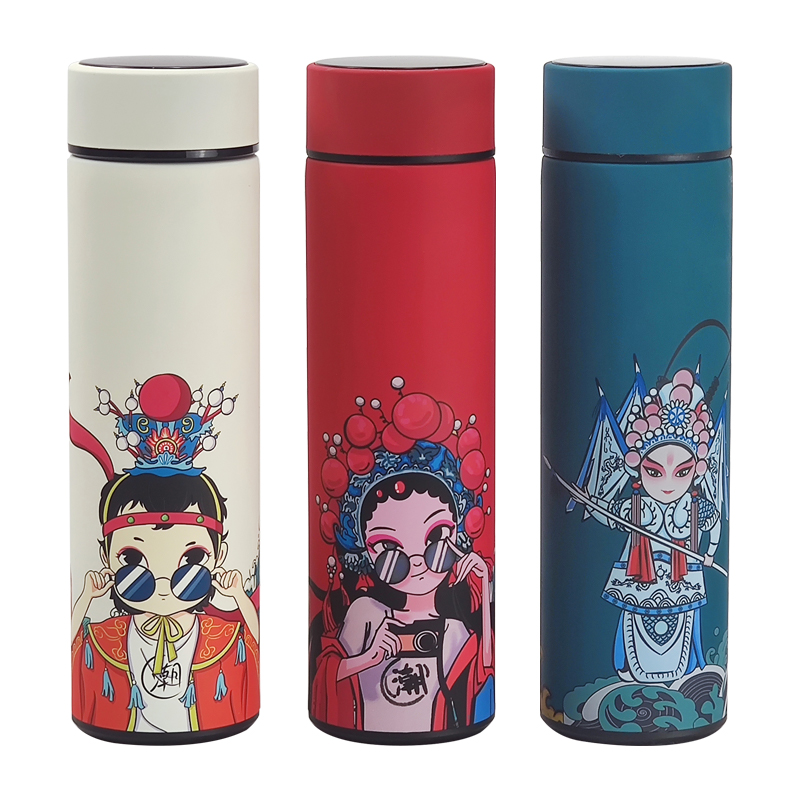 艾姆德 国潮温显保温杯 DH-GC50 中国红/素白/君子兰