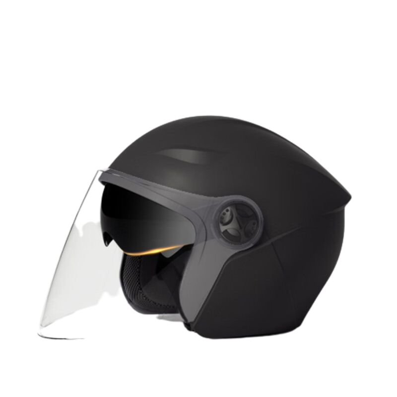 谋福头盔3C认证电动车安全头盔男女款防雾双镜可印制logo 3C款 个 黑色