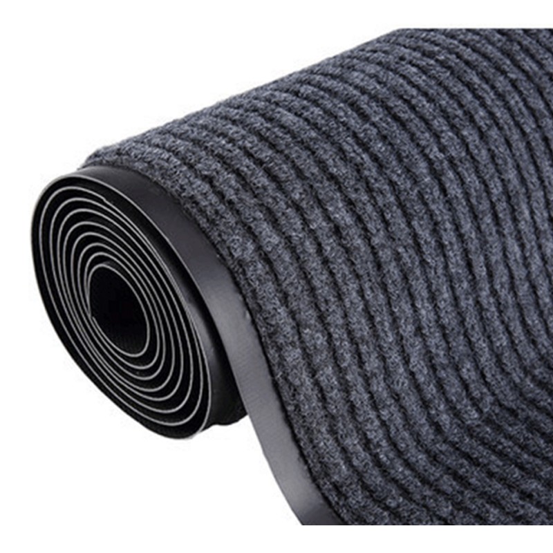 谋福 348 地垫门垫进门厨房耐脏防滑防水垫地毯楼梯门口脚垫可裁剪（深灰色加厚加密款1.6米宽*1米） 张 深灰色