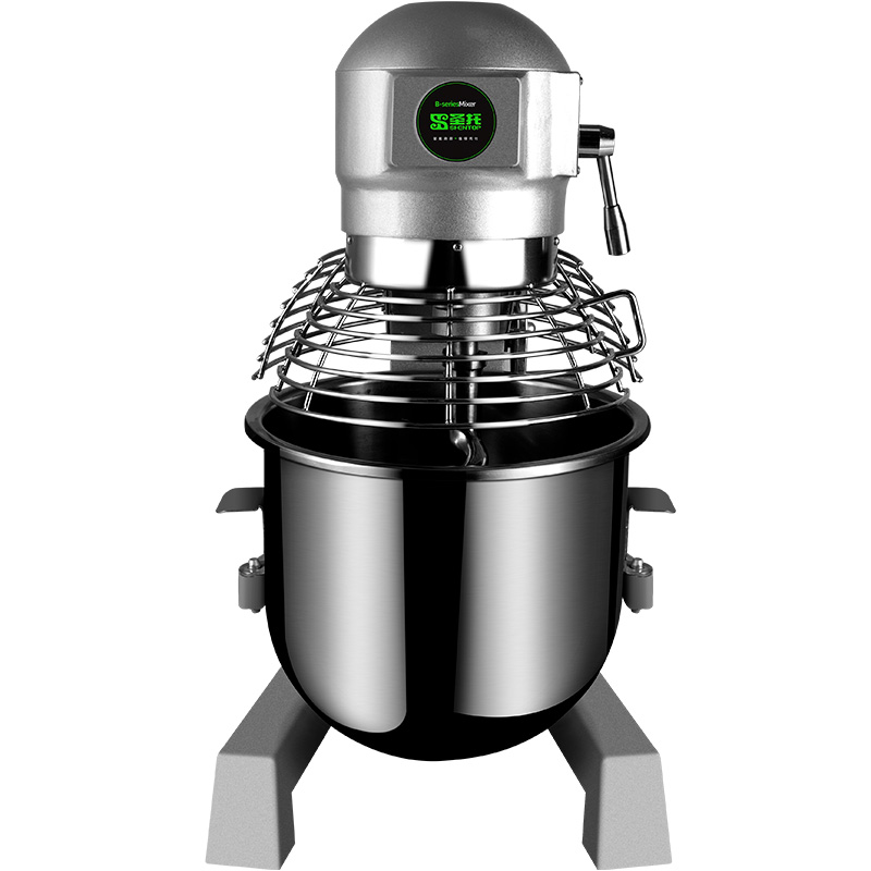 圣托（Shentop）商用面粉揉面拌面搅拌机 全自动多功能厨师机 30L大型打蛋奶油打发机 STMS-B30（单位：台）） 不锈钢色