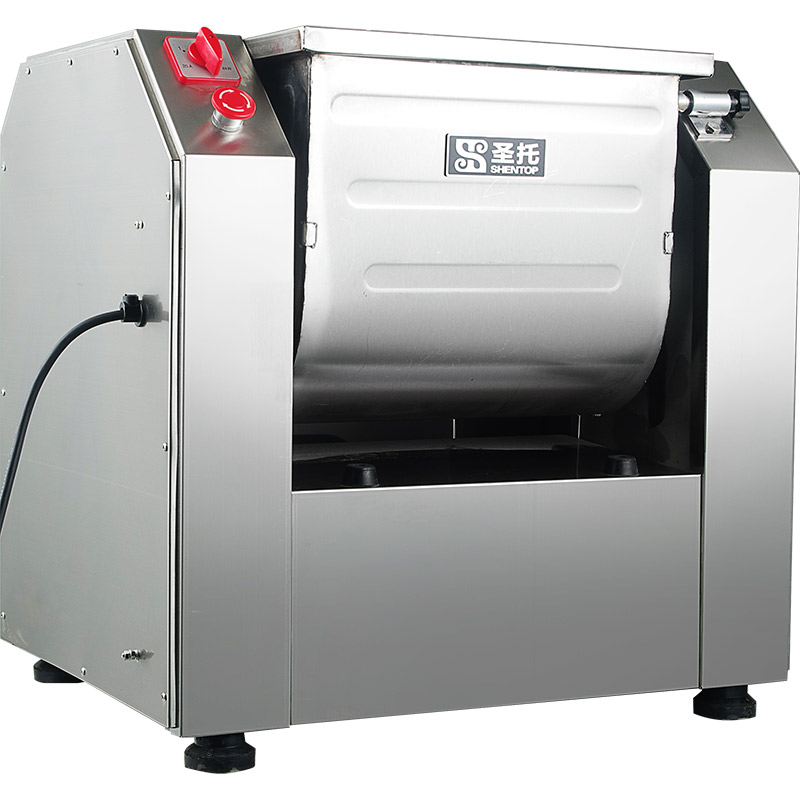 圣托（Shentop）电动和面机商用15升 全自动大型面粉搅拌机 包子馒头揉面打面厨师机 STMS-M15（单位：台）） 不锈钢色
