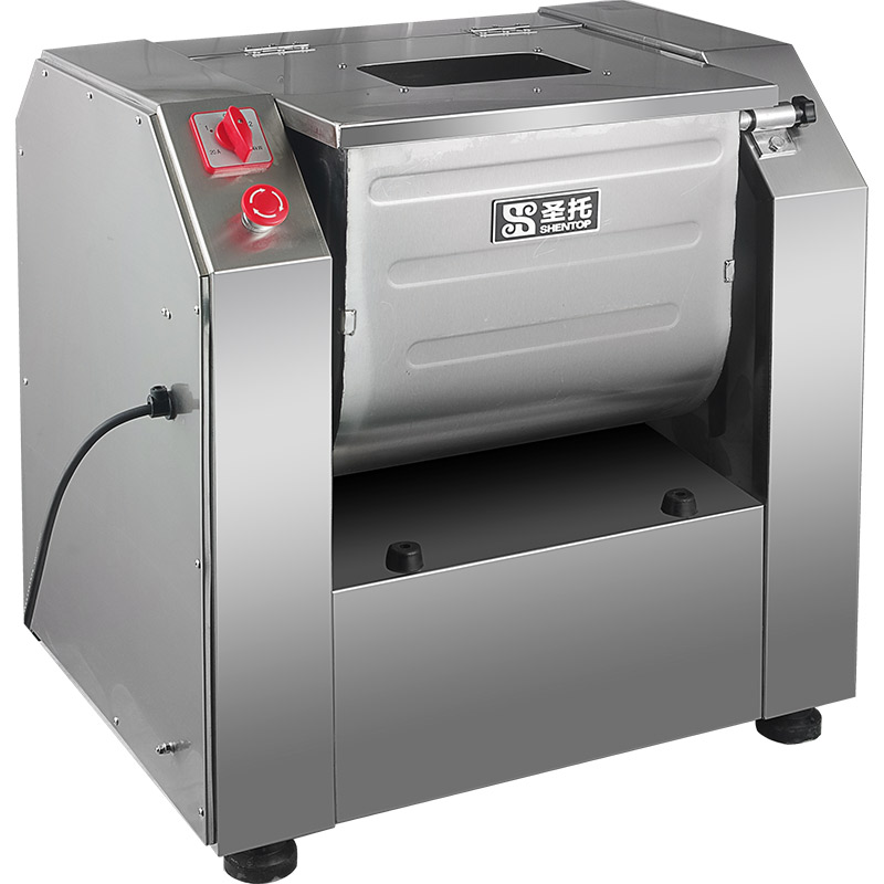 圣托（Shentop）大型厨房多功能厨师揉面机 全自动面粉搅拌机 电动精装和面机商用50升 STMS-M50（单位：台）） 不锈钢色